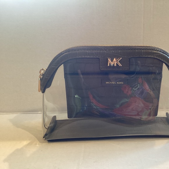 Michael Kors Olive and Clear Clutch Bag - Picture 1 of 4